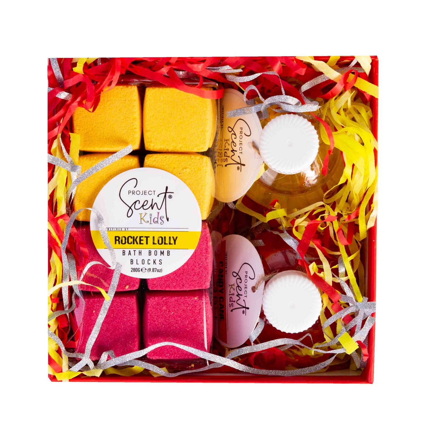 Christmas Kids 16 Bath Bomb Blocks & 2 in 1 Body Wash Bubble Bath Gift Set Project Scent