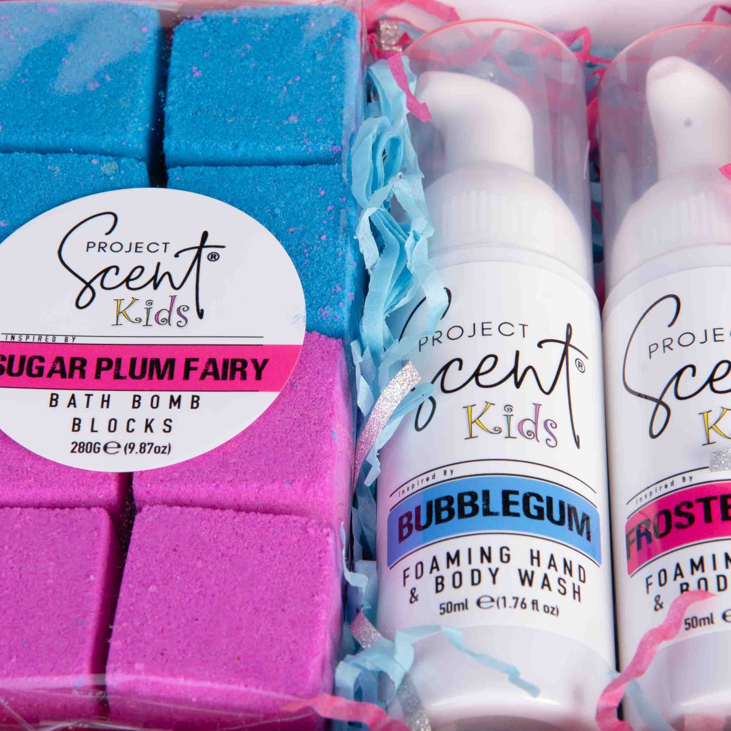 Christmas Kids 16 Bath Bomb Blocks & Foamer Gift Set - Project Scent LTD