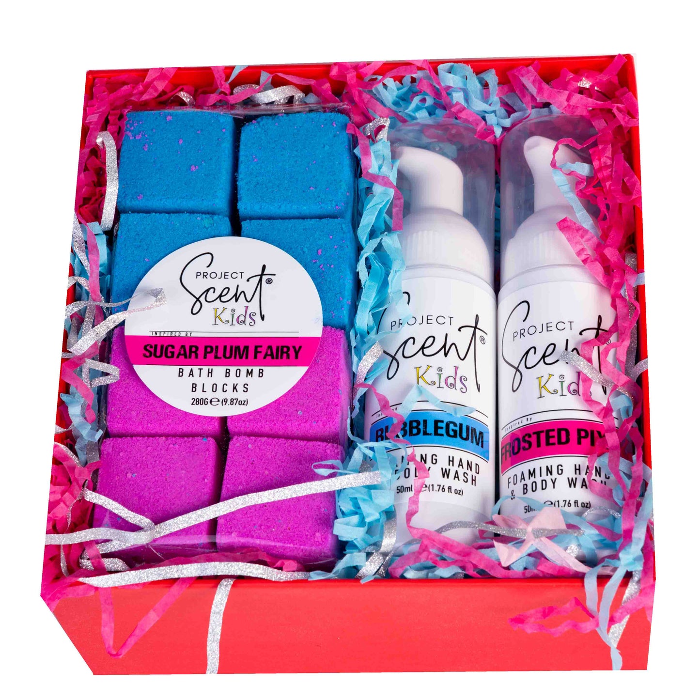 Christmas Kids 16 Bath Bomb Blocks & Foamer Gift Set - Project Scent LTD
