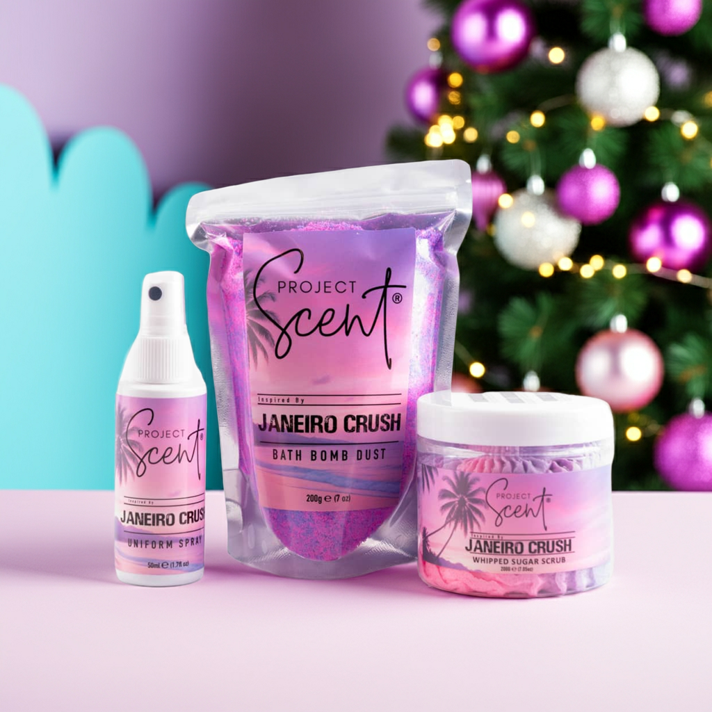 Santa Gift Set – Bath Dust, Whipped Sugar Scrub & Uniform Spray