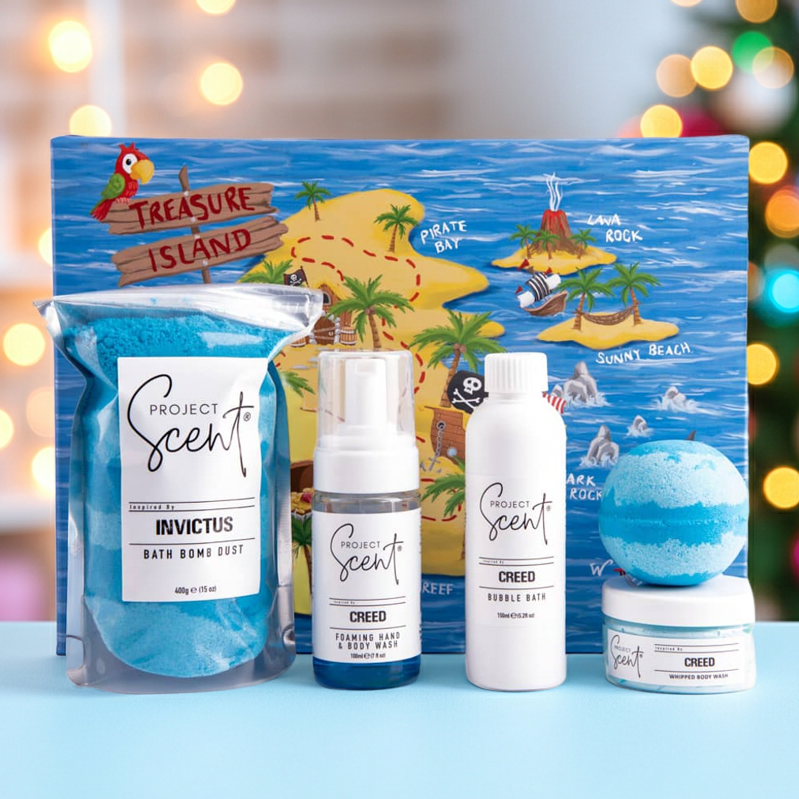 Pirate Pop-Up Gift Box – Kids Bath Set with Bubble Bath & Bath Dust