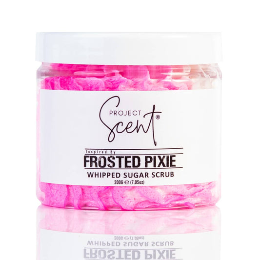 Frosted Pixie (Snow) Inspired Whipped Sugar Scrub With Vitamin E & Cocoa Butter 200g Project Scent