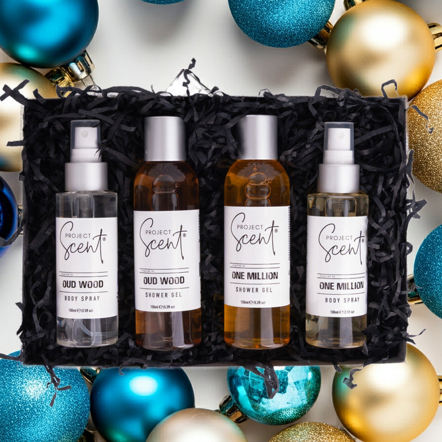 Men’s Christmas Gift Set – 2 Body Sprays & 2 Shower Gels