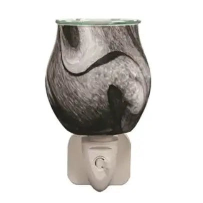 Wax Melter Plug-In – Grey Swirl (12cm) | Compact Electric Wax Burner AR1697 Aroma
