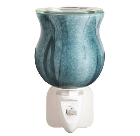 Wax Melter Plug-In – Teal Swirl (12cm) | Compact Electric Wax Burner AR2335 Aroma