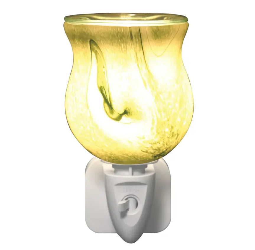 Wax Melter Plug-In – Green Swirl (12cm) | Stylish Electric Wax Warmer AR2337 Aroma