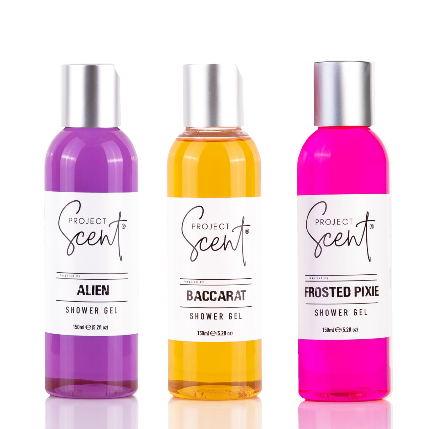 Luxury Perfume Inspired Shower Gel Bundle – Baccarat, Alien & Frosted Pixie Dupe