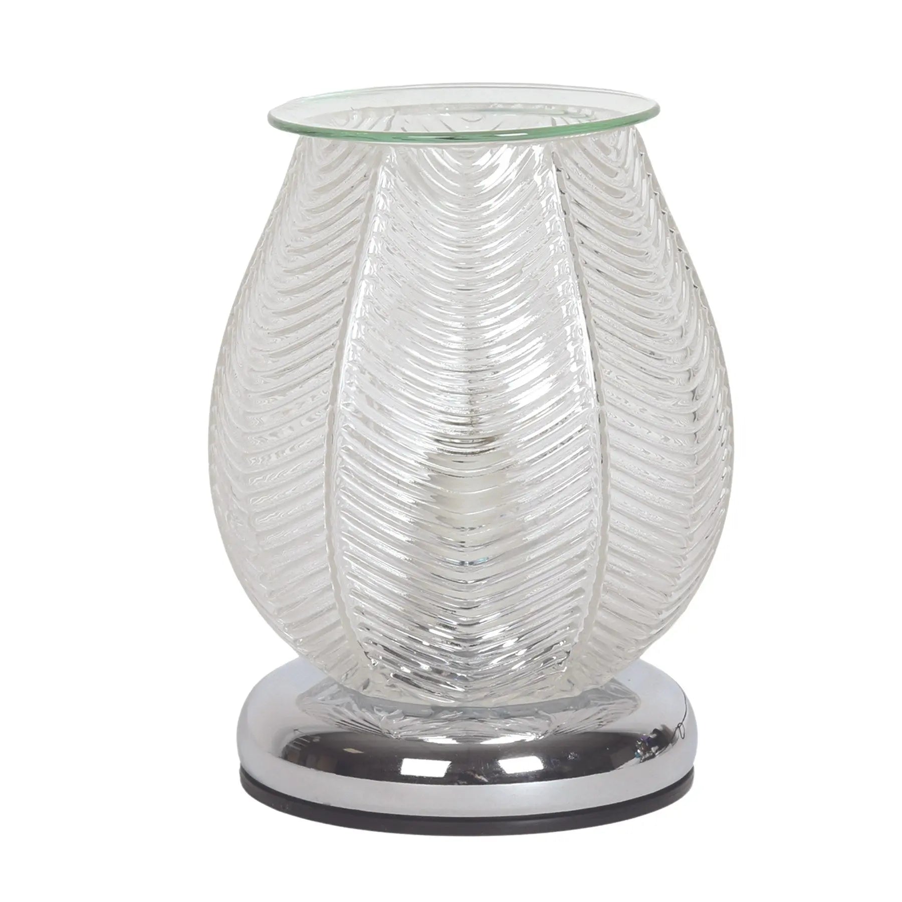 Electric Wax Melter Touch - Ribbed Clear Lustre 18cm AR1984 Aroma