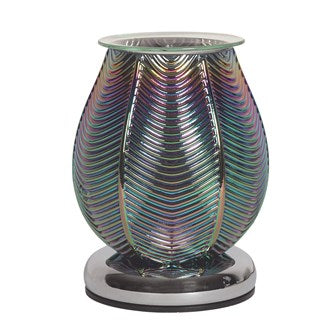 Electric Wax Melter Touch Ribbed Jade Lustre 18cm AR1990 - Project Scent LTD