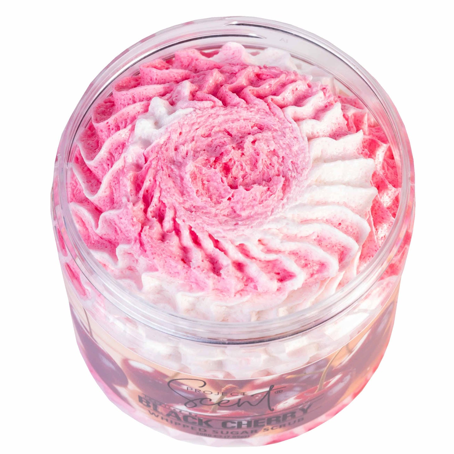 Black Cherry Inspired Whipped Sugar Scrub With Vitamin E & Cocoa Butter 200g Project Scent