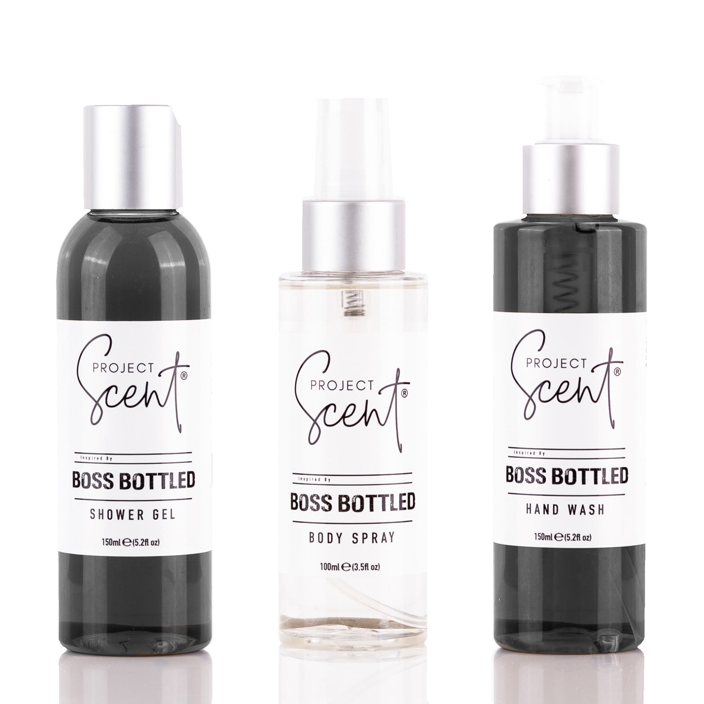 Boss Bottled Inspired Small Shower Bundle with shower gel, hand wash and body spray handmade in the UK