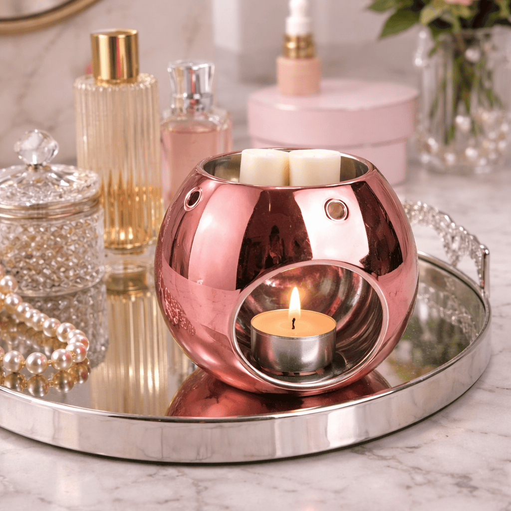 Copper Glass Tea Light Wax Melt Burner