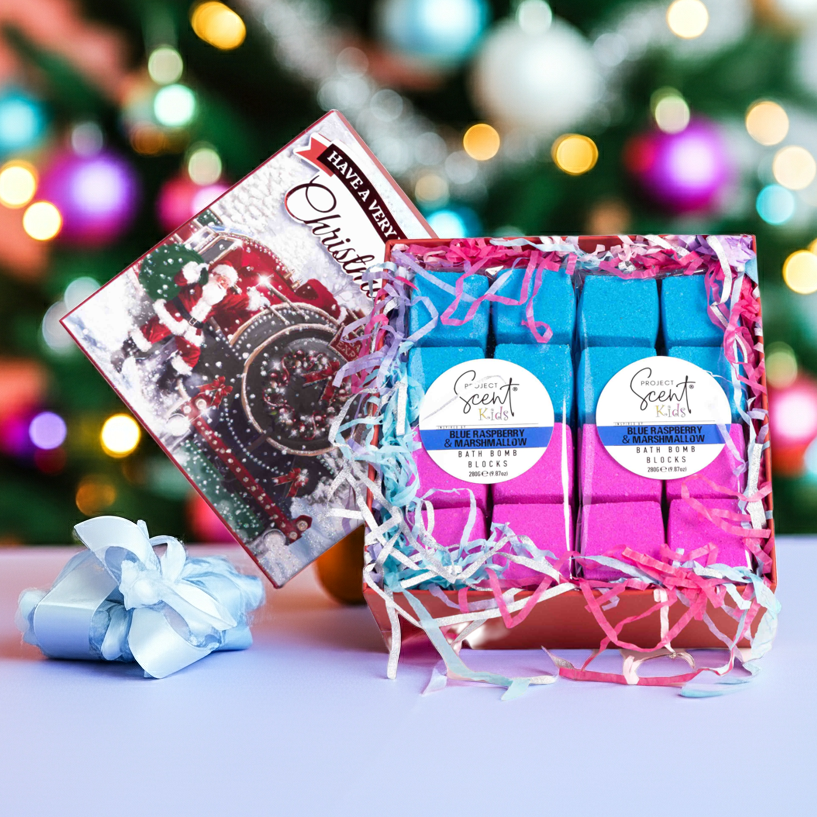Christmas Kids 32 Bath Bomb Blocks Gift Set