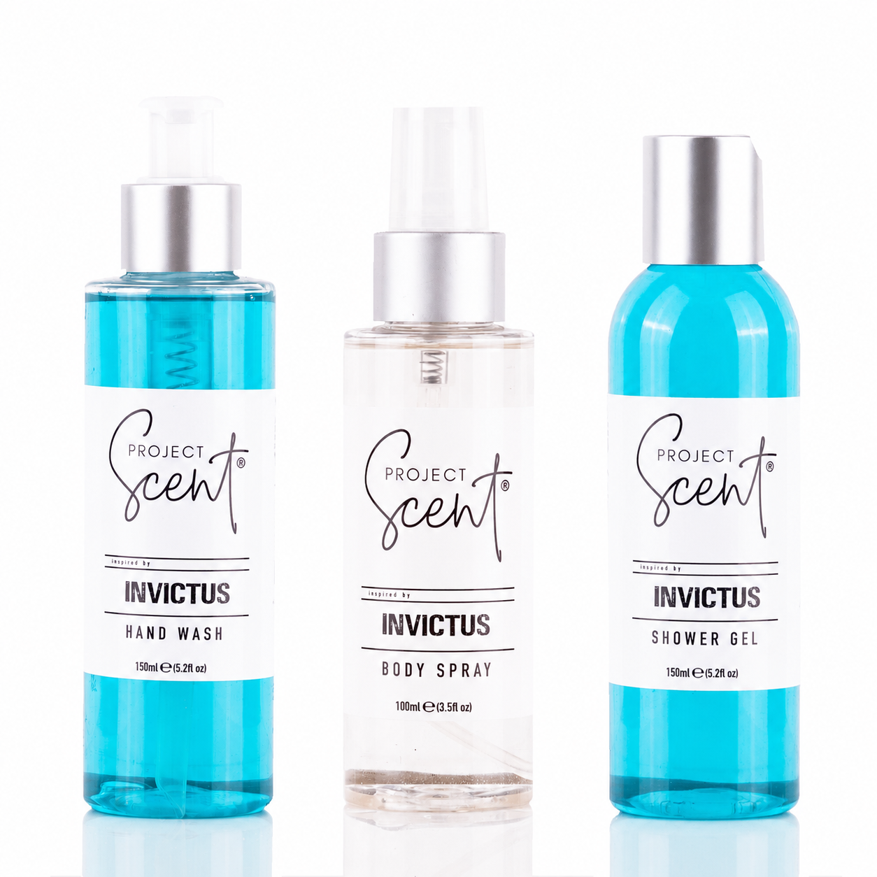 Invictus inspired bath and body gift set with shower gel hand wash and body spray