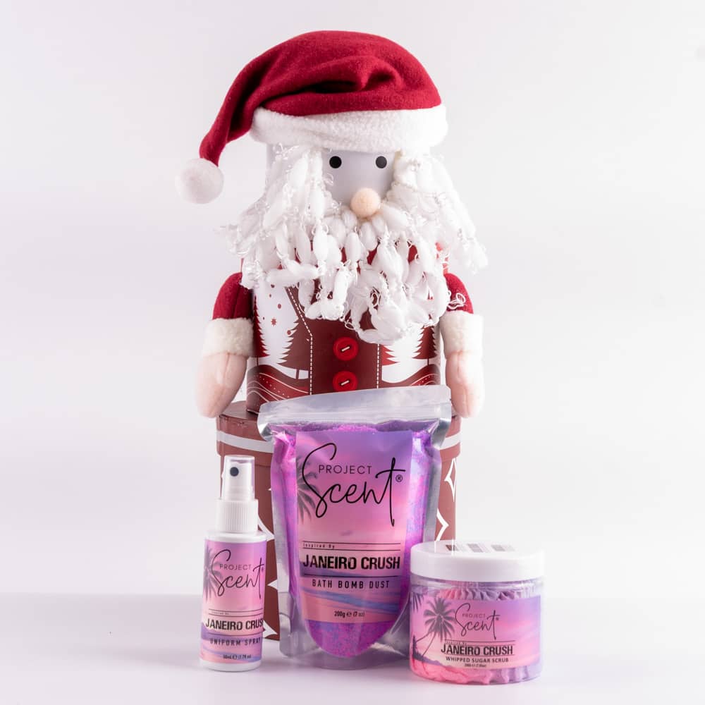 Santa Gift Set – Bath Dust, Whipped Sugar Scrub & Uniform Spray