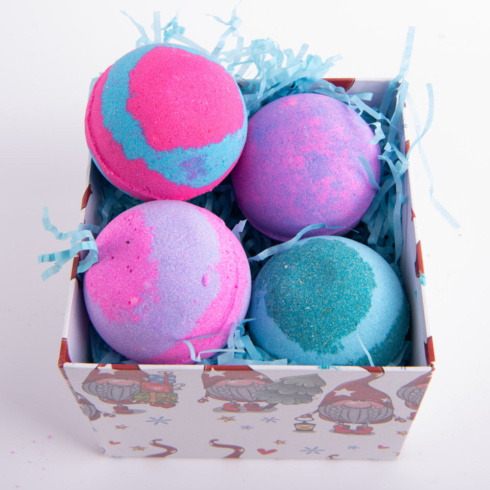 Gnome Gift Box – Christmas Bath Set with 4 Bath Bombs