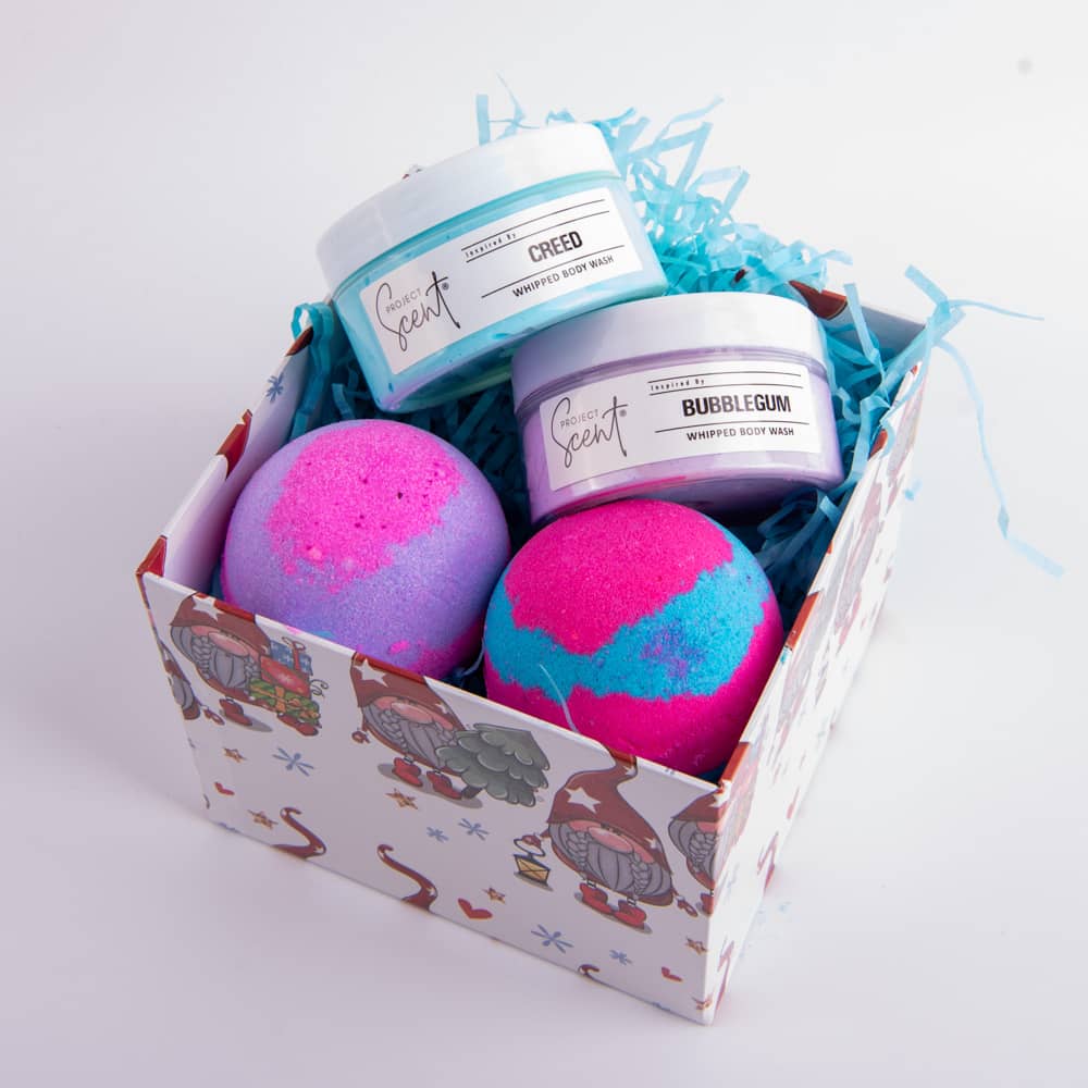 Gnome Gift Box – Christmas Bath Set with Bath Bombs & Soufflés