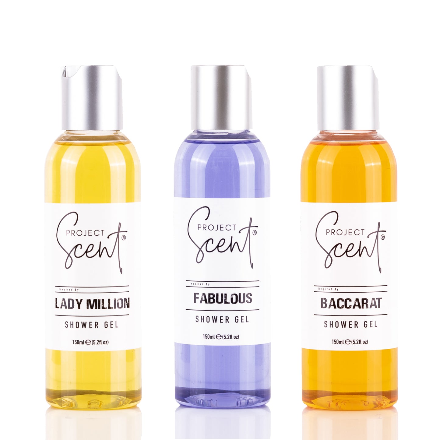Perfume Inspired Shower Gel Bundle – Lady Million, Baccarat & Fabulous Dupe