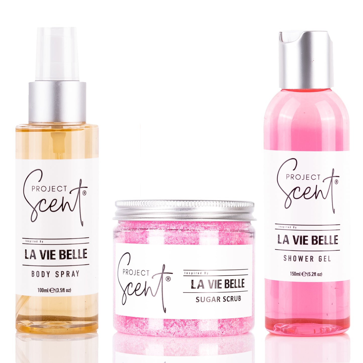 La Vie Belle Inspired Bundle | Shower Gel, Sugar Scrub & Body Spray