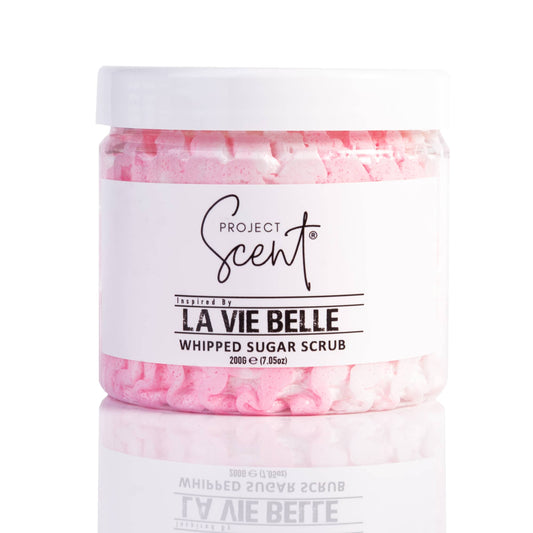 La Vie Belle Inspired Whipped Sugar Scrub With Vitamin E & Cocoa Butter 200g Project Scent