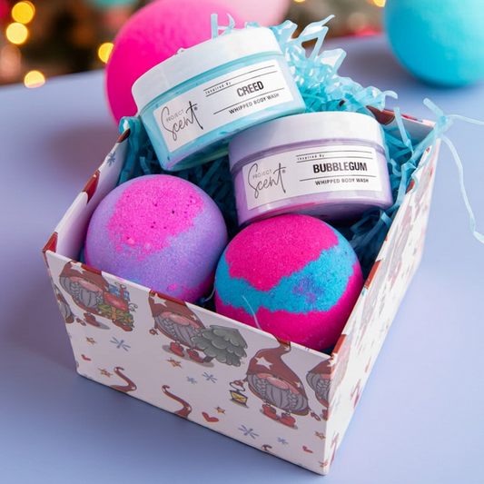 Gnome Gift Box – Christmas Bath Set with Bath Bombs & Soufflés