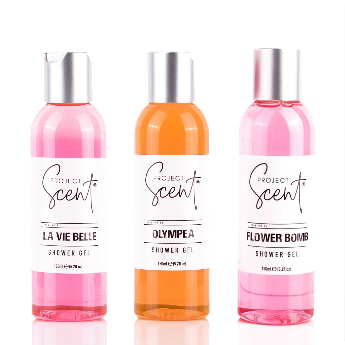 Perfume Inspired Shower Gel Bundle – Olympea, Flowerbomb & La Vie Belle Dupe