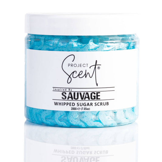 Sauvage Inspired Whipped Sugar Scrub With Vitamin E & Cocoa Butter 200g Project Scent