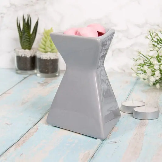 Grey Triangle Wax Melt/Oil Burner Tea Light Burner LP48051 Desire