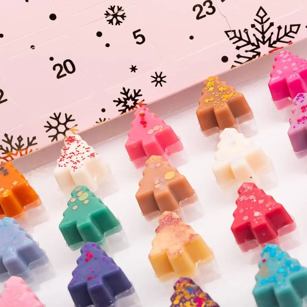 Christmas Blush Pink & Rose Gold Tree Wax Melt Advent Calendar Project Scent