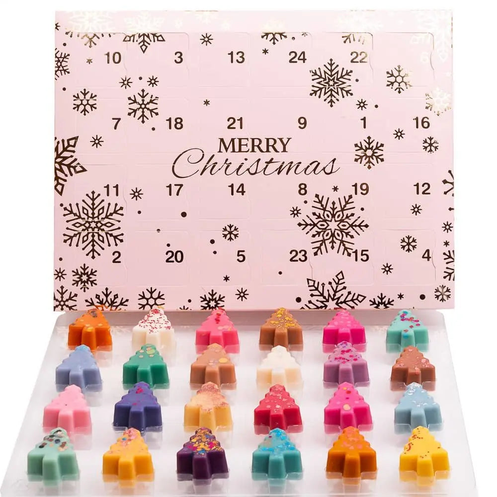 Christmas Blush Pink & Rose Gold Tree Wax Melt Advent Calendar Project Scent
