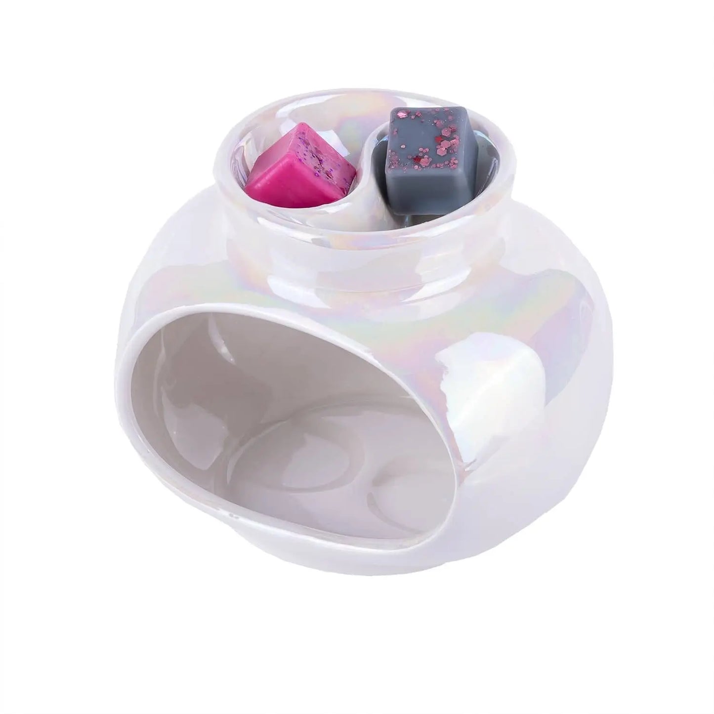 Wax Melt Burner - Oval Lustre Double Burner AR1631 - Project Scent LTD