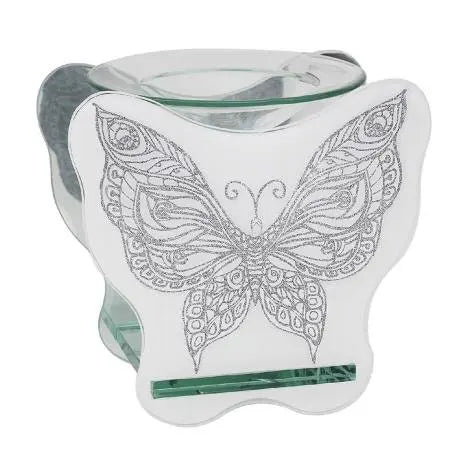 Butterfly Glass Tea Light Wax Melt Burner My Store