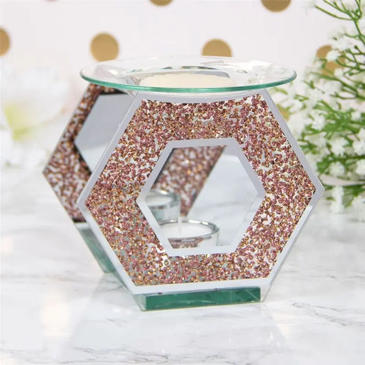 Pink Glitter Glass Wax & Oil Burner LP46831 Desire