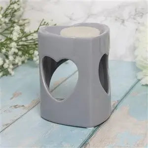 Grey or White Heart Wax Melt/Oil Burner Tea Light Burner LP47587 Desire