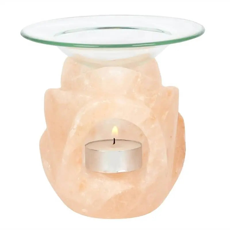 Lotus Shaped Himalayan Salt Oil Burner 1kg My Store