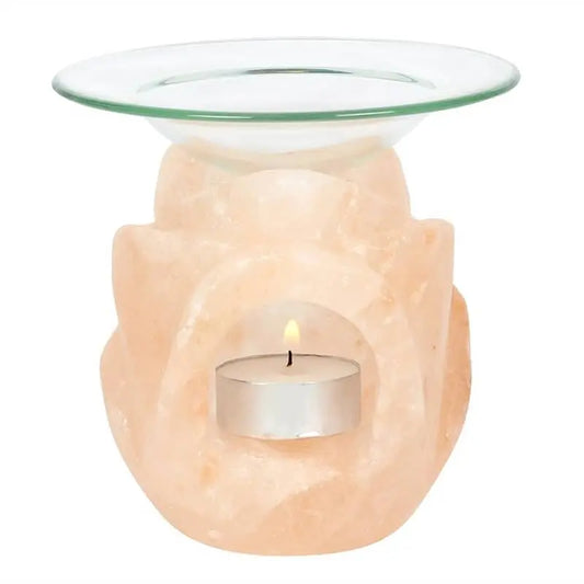 Lotus Shaped Himalayan Salt Oil Burner 1kg My Store