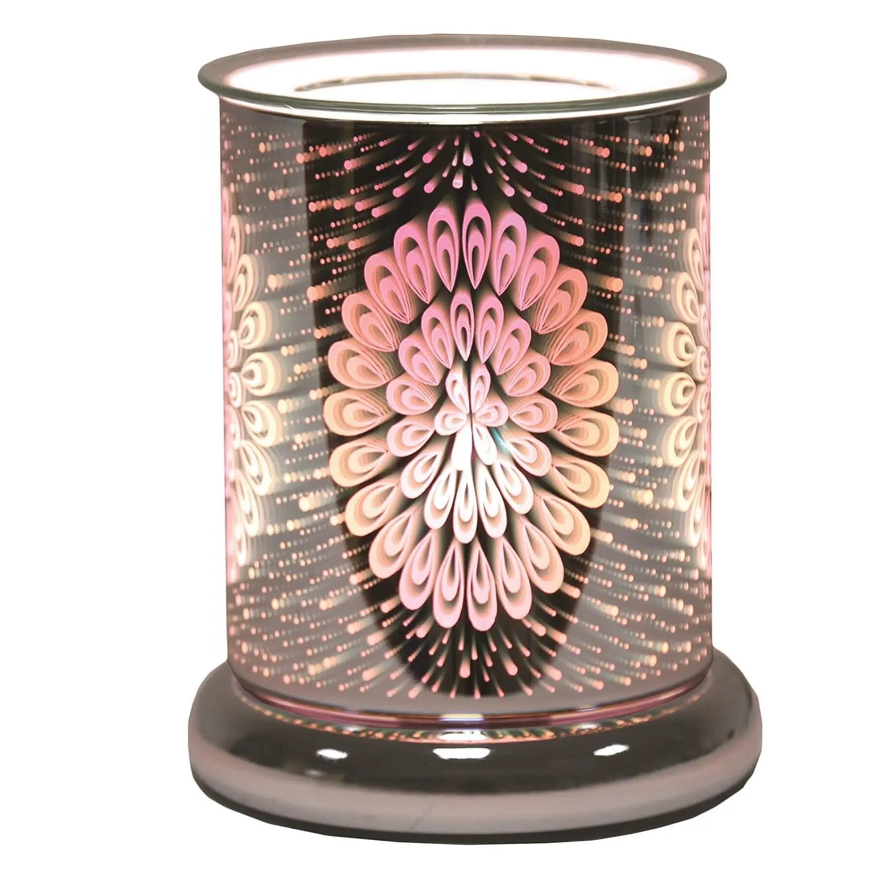 Cylinder 3D Electric Wax Melt Burner - Peacock AR1496 Aroma