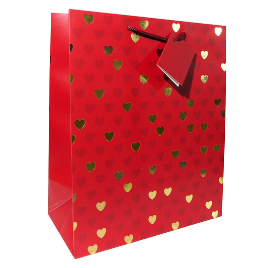 Medium Red Love Heart Valentine's Day Gift Bag