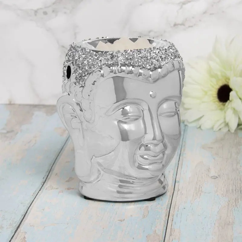 Silver Sparkle Buddha Wax Melt Tea Light  Burner LP47072 Desire