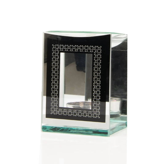 Hestia Black Glass and Mirror Wax / Oil Burner HE1211 OD My Store