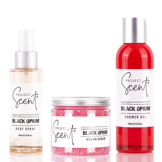 Black Opium Inspired Shower, Scrub & Body Spray Project Scent