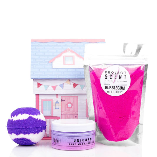 Little Doll Bath Dust, Bath Bomb & Souffle Gift Set