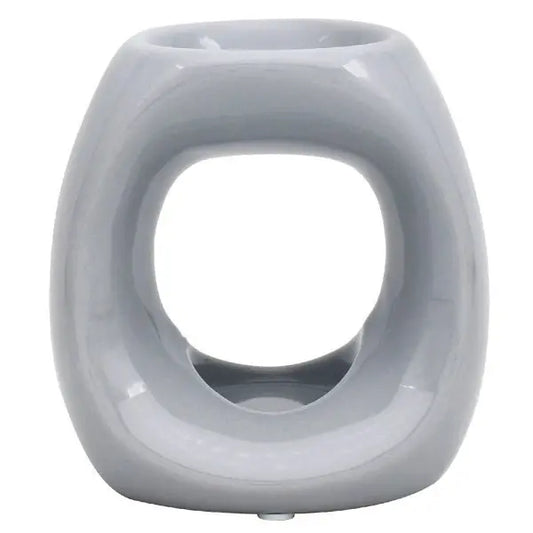 Oval Grey Wax Melt/Oil Burner Tea Light Burner Project Scent