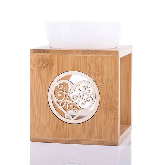 Wax Melt Burner – Zen Bamboo Heart AR1754 Aroma