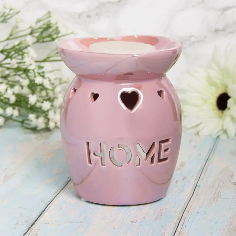 Pink Lustre Tea Light Wax Melt Burner LP47754 Desire