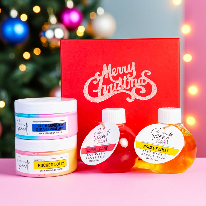 Christmas Kids Whipped & 2 in 1 Body Wash Bubble Bath Gift Set