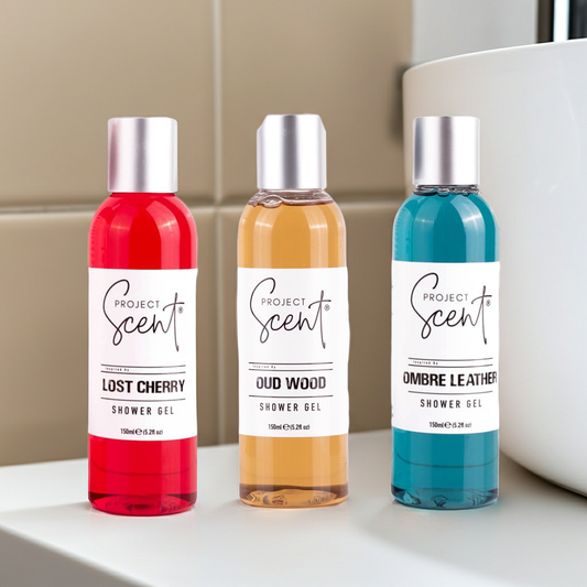 Aftershave Inspired Shower Gel Trio | Ombre Leather, Lost Cherry & Oud Wood