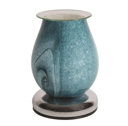 Electric Wax Melter Touch – Teal Swirl Oval | Stylish Wax Warmer AR2331