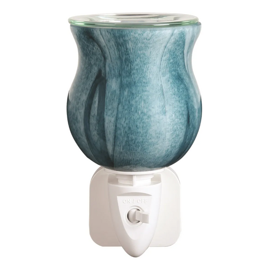 Wax Melter Plug-In – Teal Swirl (12cm) | Compact Electric Wax Burner AR2335