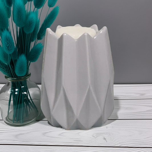 Geometric Grey Wax Melt/Oil Burner Tea Light Burner LP47875